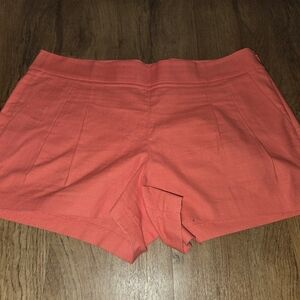 J Crew Women's Coral Shorts Side Zipper